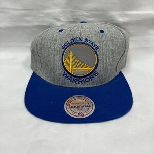 Golden State Warriors Nostalgia Co Mitchell & Ness Throwback Logo Hat Snapback